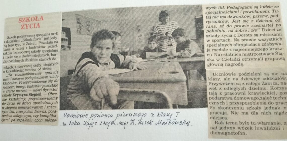 Z kroniki szkolnej - lata 1993-1995