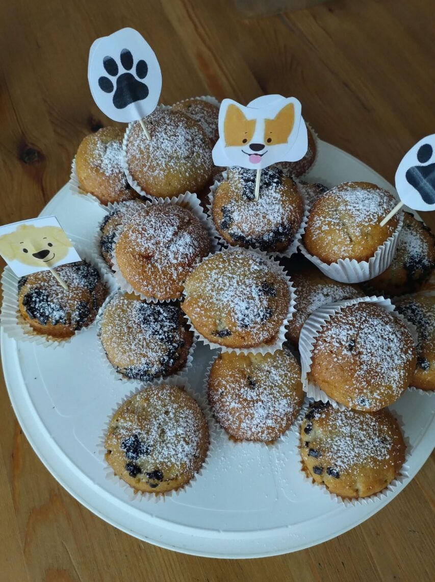 Babeczki DOGOFINKI z ozdobami w kształcie łapek i psich pyszczków